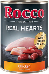 Produktbild von Rocco Real Hearts Hundefutter Huhn Stückchen in Sauce Getreidefrei Adult 6 x 400 g - 6 x 400 g