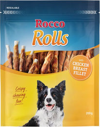 Rocco Rolls Kausnack mit Hühnerbrustfilet 200 g - 12 x 200 g – Bild 1 von 1