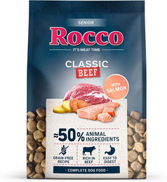Produktbild von Rocco Senior Classic Hundefutter Rind mit Lachs getreidefrei 5 x 1 kg