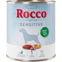 Produktbild von Rocco Sensitive Hundefutter Adult Ente mit Nudeln Stückchen in Sauce 6 x 400 g