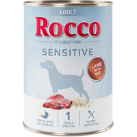 Produktbild von Rocco Sensitive Hundefutter Adult Lamm mit Reis Stückchen in Sauce 6 x 400 g