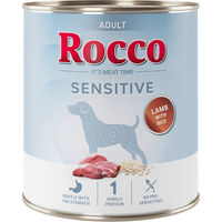 Produktbild von Rocco Sensitive Hundefutter Adult Lamm mit Reis Stückchen in Sauce 6 x 800 g