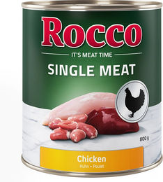Produktbild von Rocco Single Meat Hundefutter Adult Huhn Stückchen in Sauce Getreidefrei 6 x 400 g