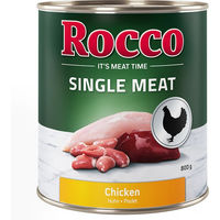 Produktbild von Rocco Single Meat Hundefutter Adult Huhn Stückchen in Sauce Getreidefrei 6 x 400 g
