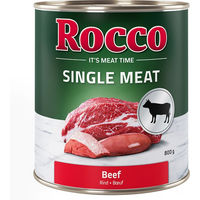 Produktbild von Rocco Single Meat Hundefutter Adult Rind Stückchen in Sauce Getreidefrei 6 x 400 g