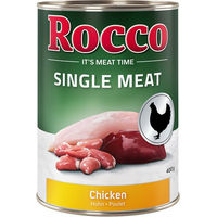 Produktbild von Rocco Single Meat Hundefutter Huhn Stückchen in Sauce Adult Getreidefrei 6 x 400 g