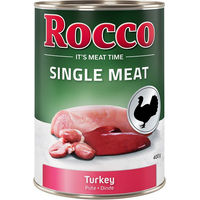 Produktbild von Rocco Single Meat Hundefutter Pute Stückchen in Sauce Adult Getreidefrei 6 x 400 g