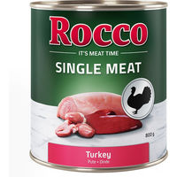 Produktbild von Rocco Single Meat Hundefutter Pute Stückchen in Sauce Adult Getreidefrei 6 x 400 g