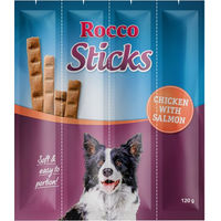 Produktbild von Rocco Sticks Belohnungssnack Huhn mit Lachs 360 g - 3 x 12 Stk.