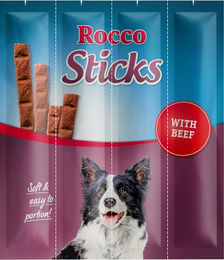 Produktbild von Rocco Sticks Belohnungssnack Rind 360 g - 3 x 12 Stk.