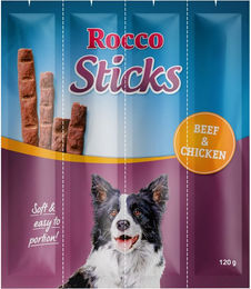 Produktbild von Rocco Sticks Belohnungssnack Rind und Huhn 360 g - 3 x 120 g