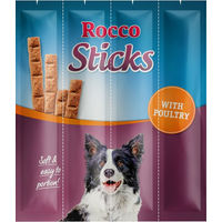 Produktbild von Rocco Sticks Geflügel Belohnungssnack Sparpaket 360 g - 3 x 12 Stk.