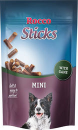 Produktbild von Rocco Sticks Mini Belohnungssnack für Hunde Adult mit Wild 3 x 100 g - 3 x 100 g