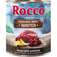Produktbild von Rocco Winter-Menü Hund Adult Rind mit Gans und Kartoffeln 6 x 800 g mit hohem Fleischanteil