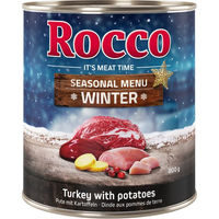 Produktbild von Rocco Winter-Menü Hund Adult Rind mit Pute und Gans 6 x 800 g mit hohem Fleischanteil