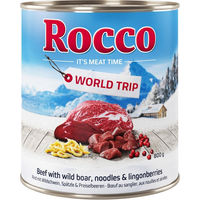 Produktbild von Rocco World Trip Austria Hundefutter Adult mit Huhn Fisch und Lamm 800g Dose - 6 x 800 g