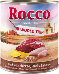 Produktbild von Rocco World Trip Indien Hundefutter Adult mit hohem Fleischanteil 6 x 800g - 6 x 800 g