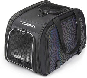 Rockbros Tiertransporttasche für Katzen und Hunde kleiner Rassen aus Nylon Schwarz – Bild 1 von 5