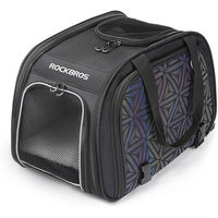 Produktbild von Rockbros Tiertransporttasche für Katzen und Hunde kleiner Rassen aus Nylon Schwarz
