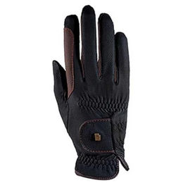 Produktbild von Roeckl Damen Reithandschuhe Bicolor Schwarz Mokka mit ROECK-GRIP und Touchscreen-Kompatibilität Größe 6.5