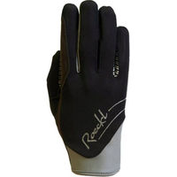 Produktbild von Roeckl Damen Winterreithandschuhe June Schwarz Grau Größe 6 mit Silikonbeschichtung
