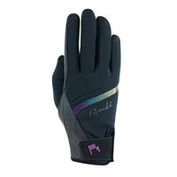 Produktbild von Roeckl Jineta Reithandschuhe für Damen Winter Handschuhe Schwarz Bunt Größe 8.5 wasserabweisend mit Fleece