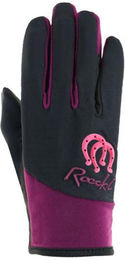 Roeckl Kinder Winterreithandschuhe Keysoe Schwarz Lila Silber Größe 3 – Bild 1 von 4