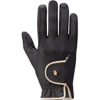 Produktbild von Roeckl LONA Light & Grip Reithandschuhe für Damen in Schwarz-Gold aus Nylon