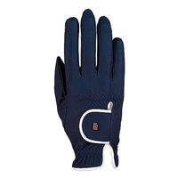 Produktbild von Roeckl Lona Reithandschuh für Damen Sommer Leder Blau Weiß Größe 8