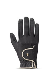 Roeckl Lona Reithandschuhe für Damen Sommer Handschuhe Schwarz Gold Größe 8.5 – Bild 1 von 6