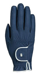 Roeckl Lona Reithandschuhe für Damen Sommer Leder Blau Silber Größe 6 – Bild 1 von 12