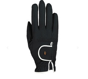 Roeckl Lona Reithandschuhe für Damen Sommerhandschuhe Schwarz Weiß Größe 8.5 – Bild 1 von 13
