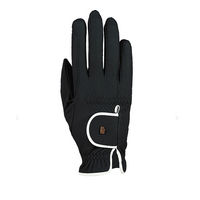 Produktbild von Roeckl Lona Reithandschuhe für Damen Sommerhandschuhe Schwarz Weiß Größe 8.5