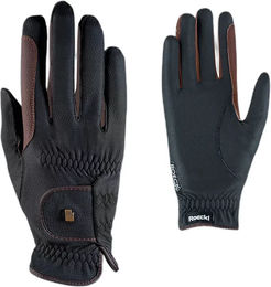 Roeckl Malta Reithandschuhe aus Leder und Kunstleder Schwarz – Bild 1 von 3