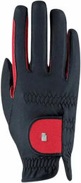 Roeckl Malta Reithandschuhe Sommer Turnier Handschuhe Schwarz Rot Größe 7 Unisex – Bild 1 von 6