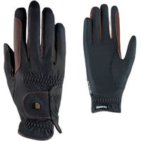 Produktbild von Roeckl Malta RoeckGrip Kontrast Reithandschuhe aus Kunstleder Schwarz Unisex