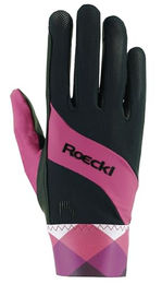 Roeckl Martingal Reithandschuh Sommer Unisex Schwarz Pink Größe 7.5 – Bild 1 von 9