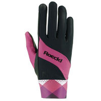 Produktbild von Roeckl Martingal Reithandschuh Sommer Unisex Schwarz Pink Größe 7.5