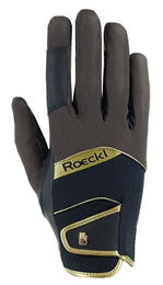 Roeckl Millero Reithandschuh Sommer Braun Schwarz Größe 10.5 – Bild 1 von 8