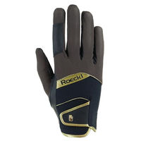 Produktbild von Roeckl Millero Reithandschuhe Sommer Braun Schwarz Größe 11