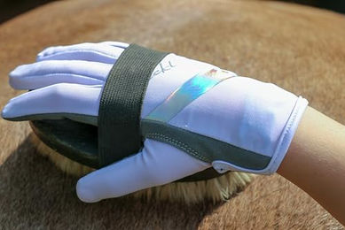 Roeckl Reithandschuh Kapriole Sommer Handschuh für Kinder aus Kunstleder Weiß Größe 3 – Bild 1 von 3