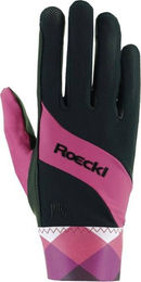 Produktbild von Roeckl Reithandschuh Martingal Unisex Schwarz Rosa Größe 9