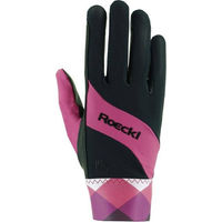 Produktbild von Roeckl Reithandschuh Martingal Unisex Schwarz Rosa Größe 9
