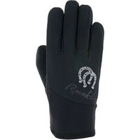 Produktbild von Roeckl Reithandschuhe für Kinder in Schwarz und Silber aus Polyester Größe 7