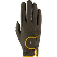 Produktbild von Roeckl Reithandschuhe Malta Sommer Handschuhe aus Kunstleder Khaki Gelb Größe 7