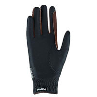 Produktbild von Roeckl Reithandschuhe Malta Sommer Handschuhe Schwarz Braun Größe 10