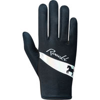Produktbild von Roeckl Sommerreithandschuhe Kapriole für Damen aus Kunstleder in Schwarz Silber