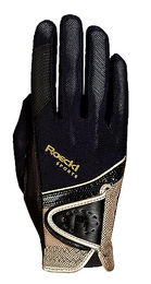 Roeckl Sports Reithandschuh Madrid Micromesh Schwarz Gold Größe 9.5 – Bild 1 von 5