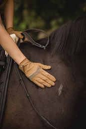 Produktbild von Roeckl Sports Reithandschuh MANECARESS Sommer Fingerhandschuh aus Kunstleder Blau Größe 8,0