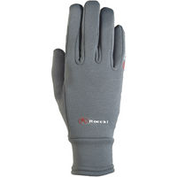 Produktbild von Roeckl Warwick Winter Reithandschuhe mit Fleece für Damen und Herren Grau Größe 7.5